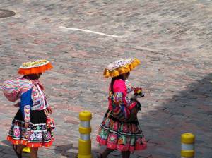 Colorful clothing is common to see in Cusco.